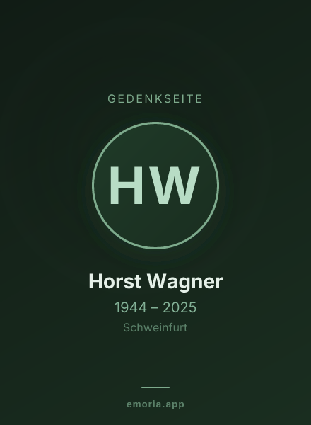 Gedenkportrait von Horst Wagner