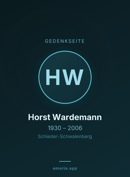 Gedenkportrait von Horst Wardemann
