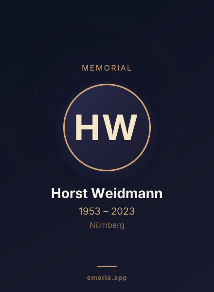 Memorial portrait of Horst Weidmann