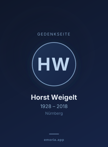 Gedenkportrait von Horst Weigelt