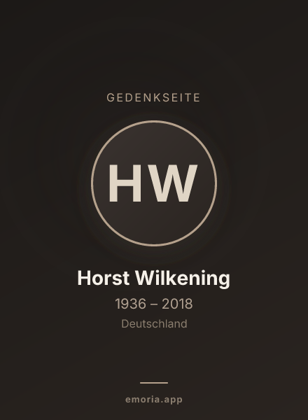 Gedenkportrait von Horst Wilkening