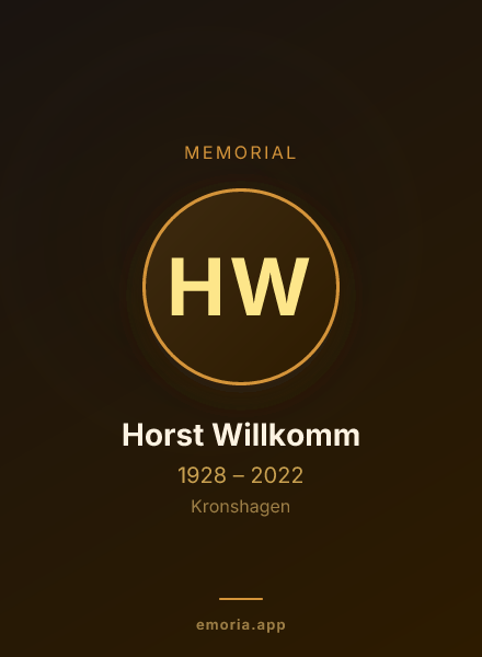 Memorial portrait of Horst Willkomm