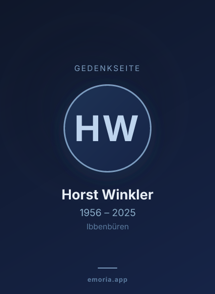 Gedenkportrait von Horst Winkler