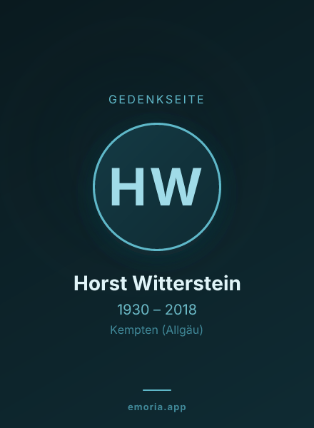 Gedenkportrait von Horst Witterstein