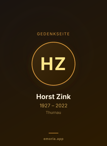 Gedenkportrait von Horst Zink