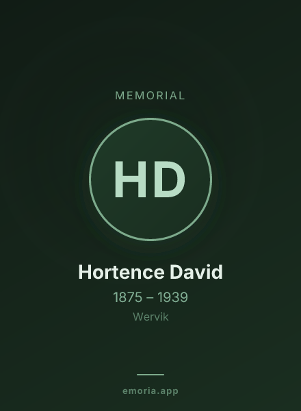 Memorial portrait of Hortence David