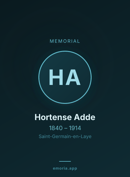 Memorial portrait of Hortense Adde