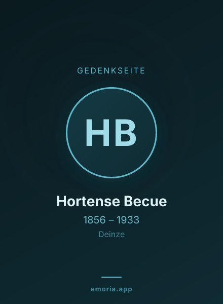 Gedenkportrait von Hortense Becue