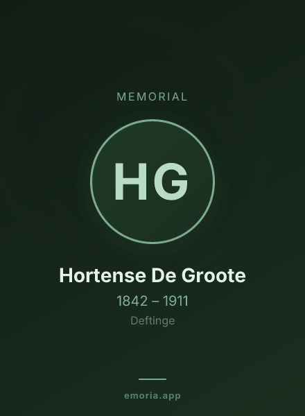 Memorial portrait of Hortense De Groote