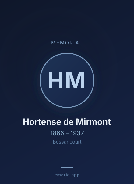 Memorial portrait of Hortense de Mirmont