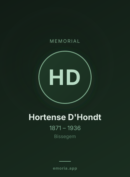 Memorial portrait of Hortense D'Hondt