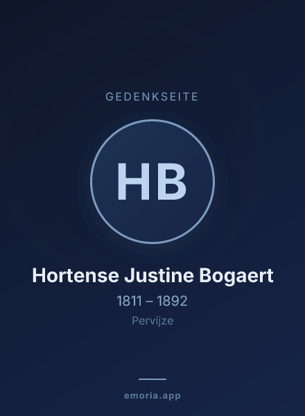 Gedenkportrait von Hortense Justine Bogaert