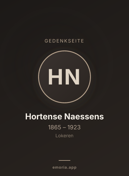 Gedenkportrait von Hortense Naessens