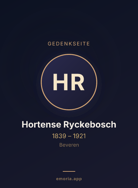 Gedenkportrait von Hortense Ryckebosch