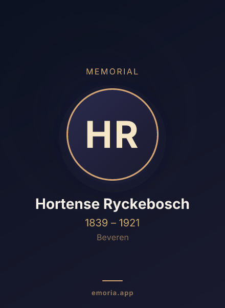 Memorial portrait of Hortense Ryckebosch