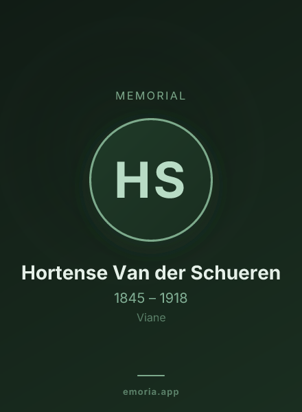 Memorial portrait of Hortense Van der Schueren