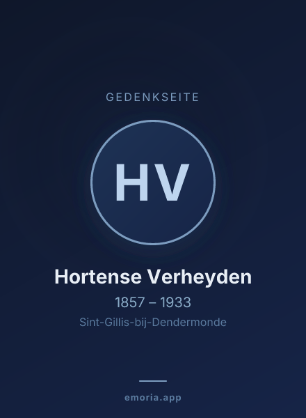Gedenkportrait von Hortense Verheyden