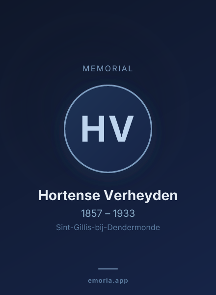 Memorial portrait of Hortense Verheyden