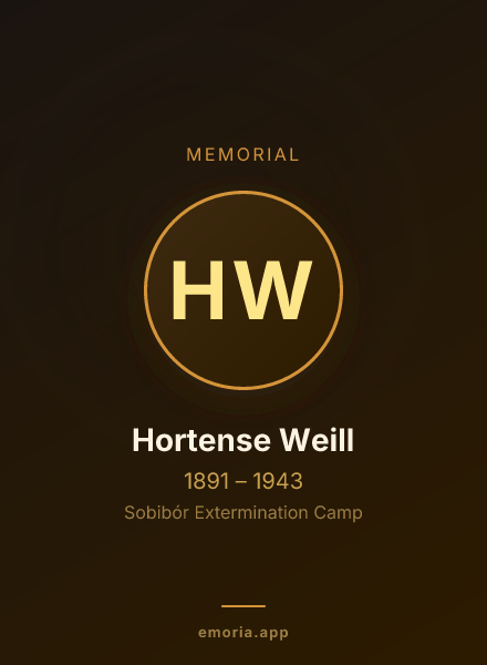 Memorial portrait of Hortense Weill