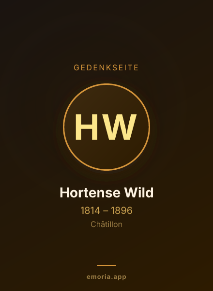 Gedenkportrait von Hortense Wild