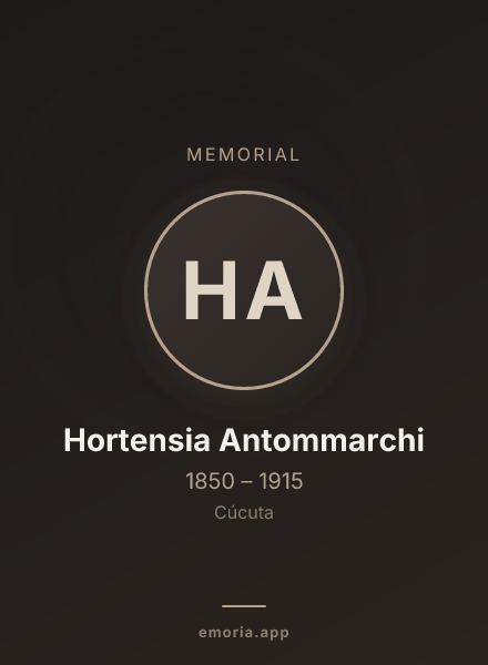 Memorial portrait of Hortensia Antommarchi