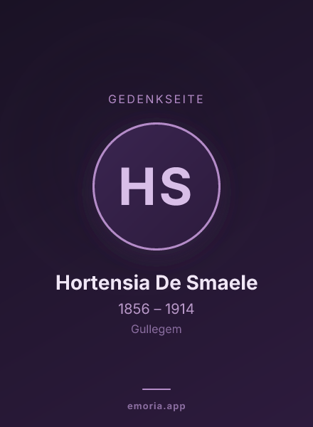 Gedenkportrait von Hortensia De Smaele