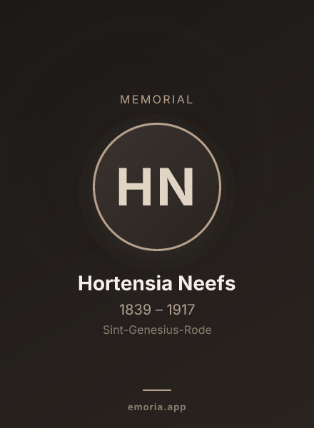 Memorial portrait of Hortensia Neefs