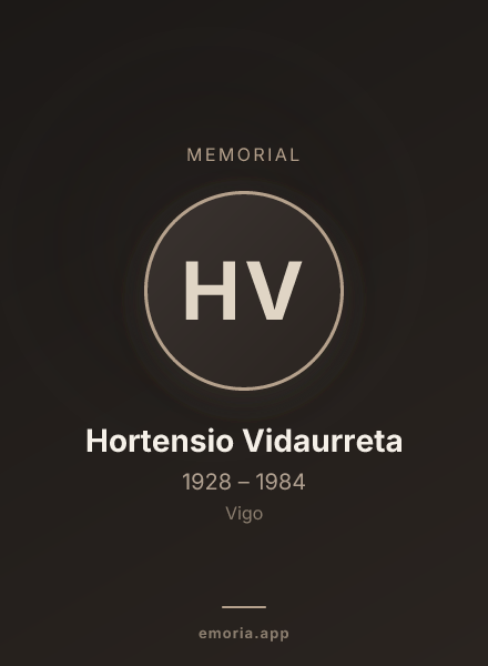 Memorial portrait of Hortensio Vidaurreta