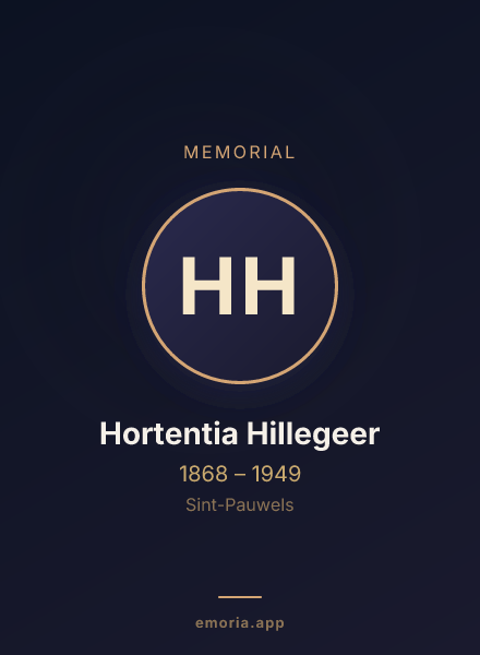Memorial portrait of Hortentia Hillegeer