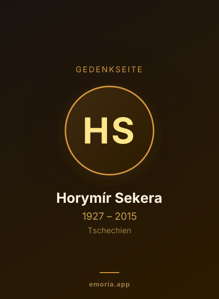 Gedenkportrait von Horymír Sekera