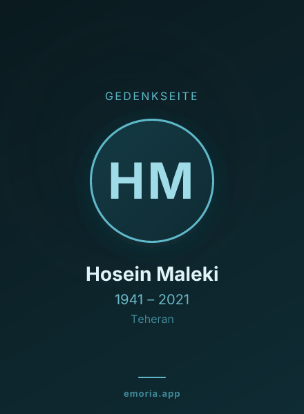Gedenkportrait von Hosein Maleki