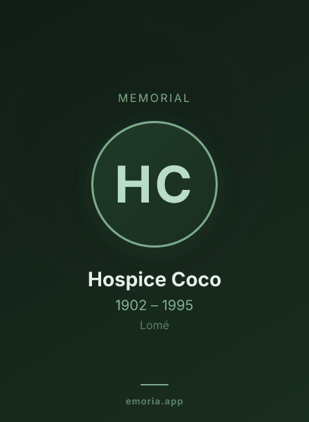 Memorial portrait of Hospice Coco