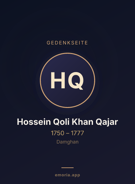 Gedenkportrait von Hossein Qoli Khan Qajar
