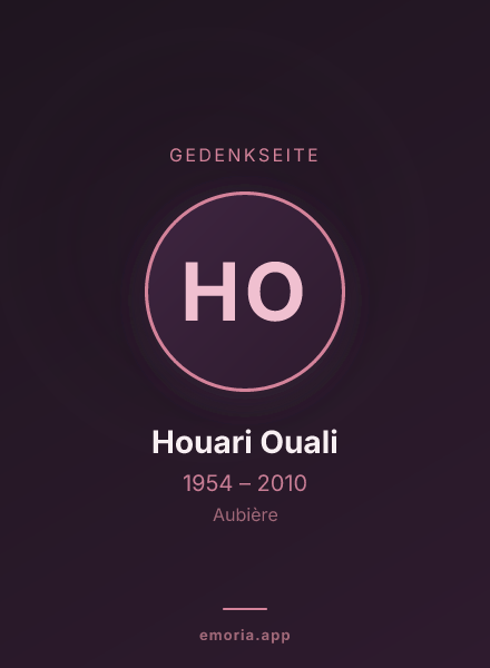 Gedenkportrait von Houari Ouali