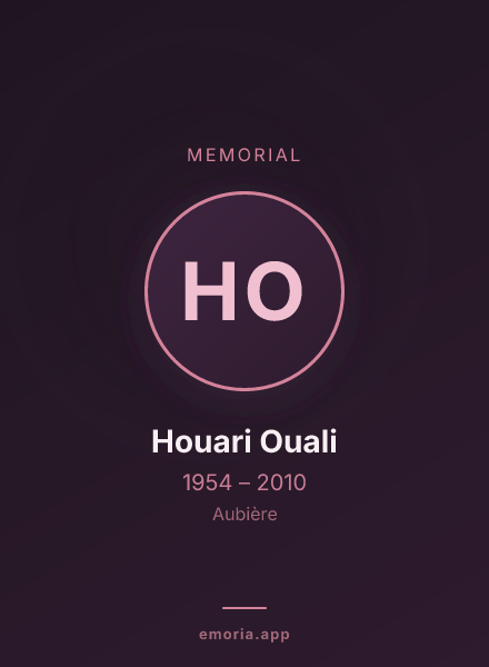 Memorial portrait of Houari Ouali
