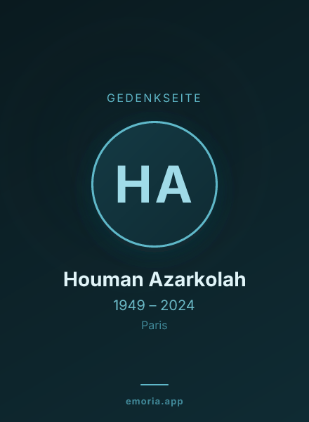 Gedenkportrait von Houman Azarkolah