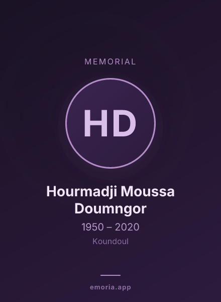 Memorial portrait of Hourmadji Moussa Doumngor
