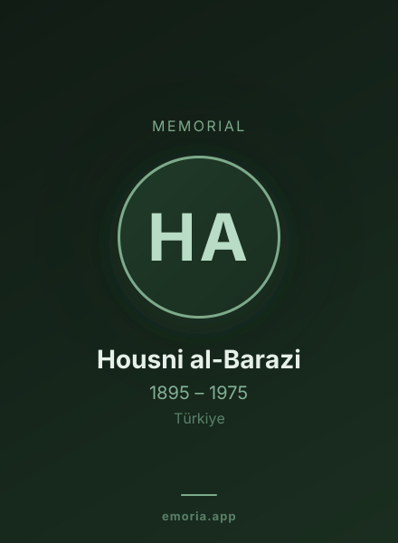 Memorial portrait of Housni al-Barazi