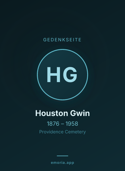 Gedenkportrait von Houston Gwin