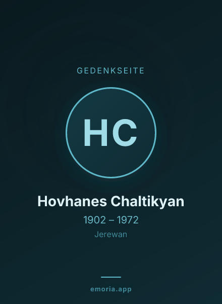 Gedenkportrait von Hovhanes Chaltikyan