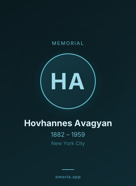 Memorial portrait of Hovhannes Avagyan