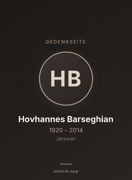 Gedenkportrait von Hovhannes Barseghian