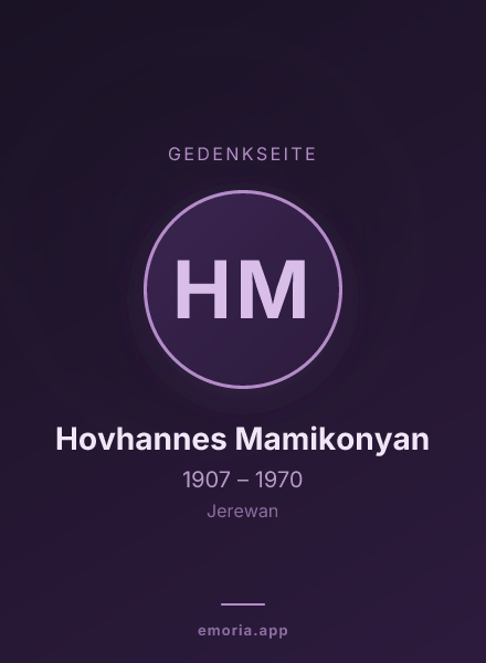 Gedenkportrait von Hovhannes Mamikonyan