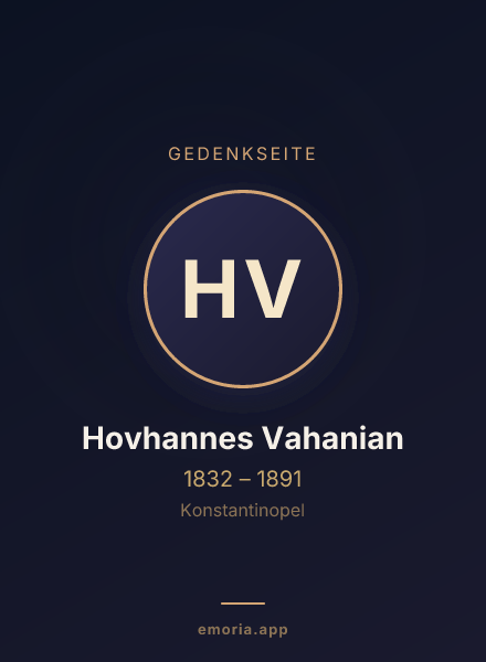 Gedenkportrait von Hovhannes Vahanian