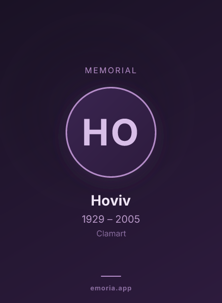 Memorial portrait of Hoviv
