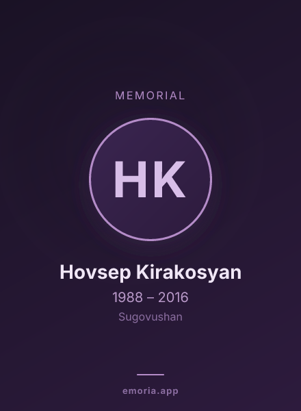Memorial portrait of Hovsep Kirakosyan