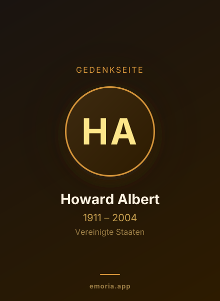 Gedenkportrait von Howard Albert