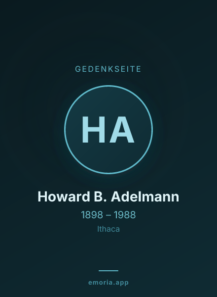 Gedenkportrait von Howard B. Adelmann