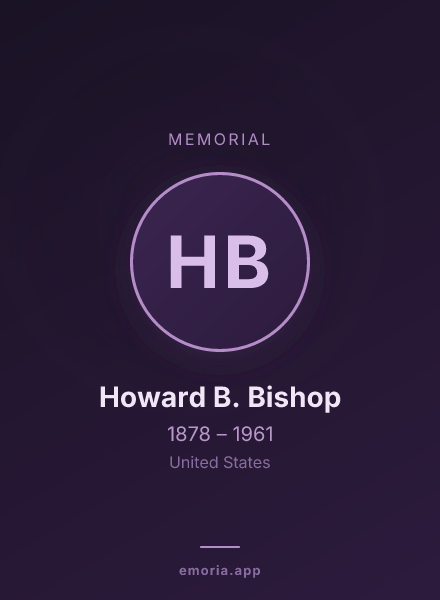 Memorial portrait of Howard B. Bishop