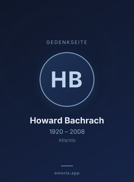 Gedenkportrait von Howard Bachrach